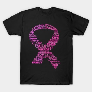 Motivational Breast Cancer Pink Ribbon,Inspirational Cancer awareness T-Shirt